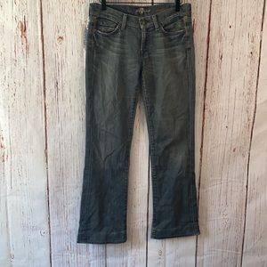 7FAM BOOTCUT JEANS EMBELLISHED GEM SIZE 27